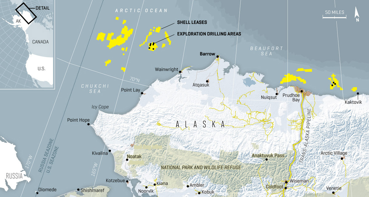 Alaska Drilling Map Nicolas Rapp Infographic Design Studio