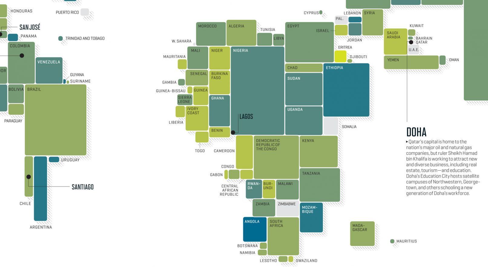 Best cities for Business map